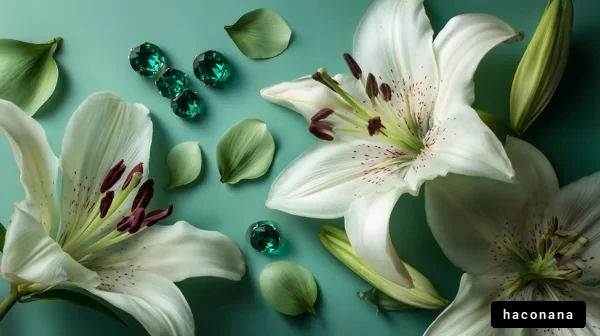 エレガントな花と宝石