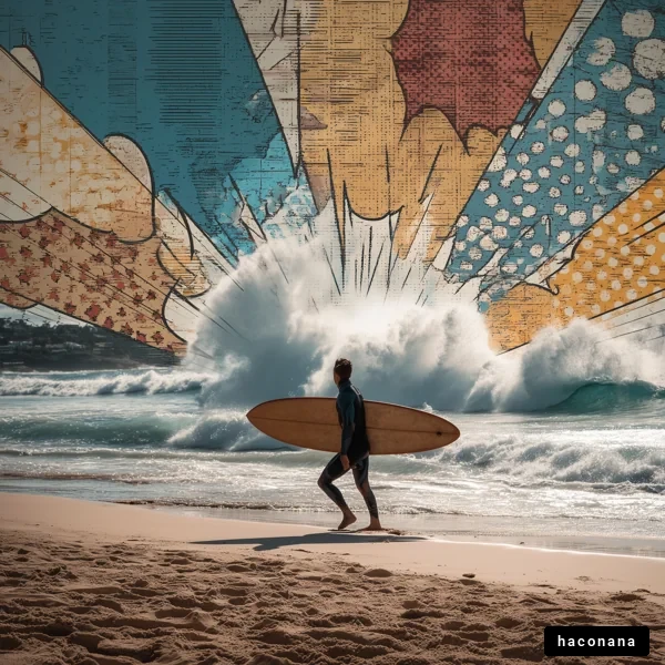 サーフィンと海のアート