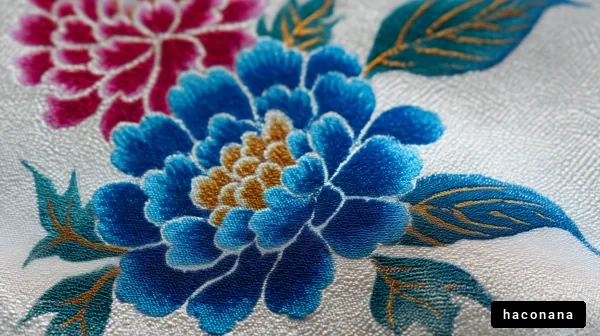 華やかな花模様の生地