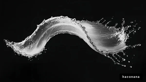 躍動する水の波