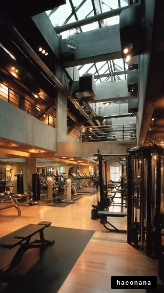 洗練されたジムの内観