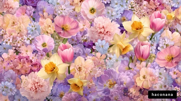 色とりどりの花々の壁紙