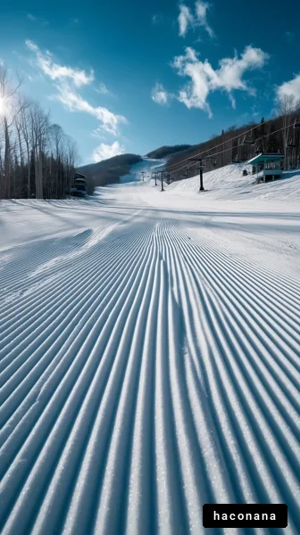 美しい雪の景色と空