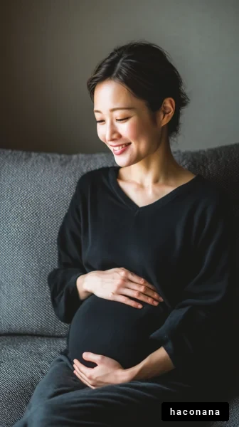 穏やかな妊婦の笑顔