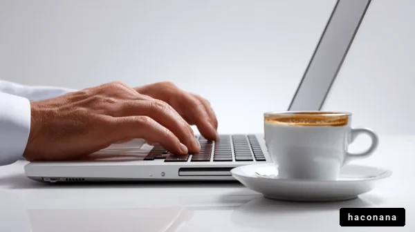 コーヒーとパソコン作業