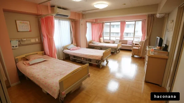 明るい病室の風景