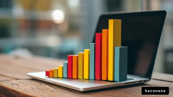 色鮮やかなグラフの展示