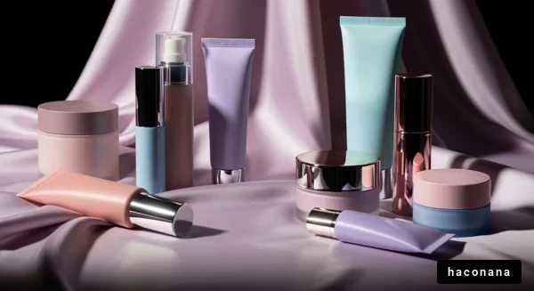 化粧品の美しい配置