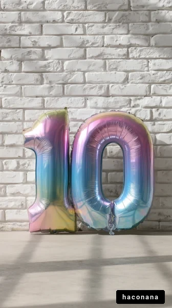 華やかな「10」バルーン