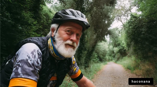 サイクリングを楽しむ高齢者