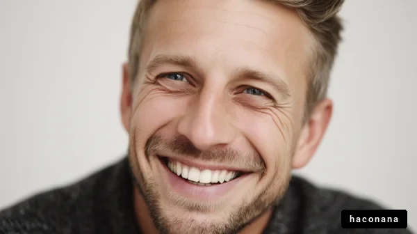 明るい笑顔の男性