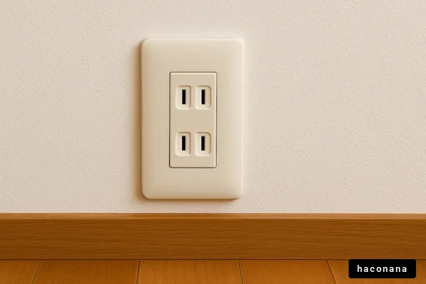壁に取り付けられたコンセント