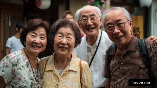 笑顔であふれる四人の友人