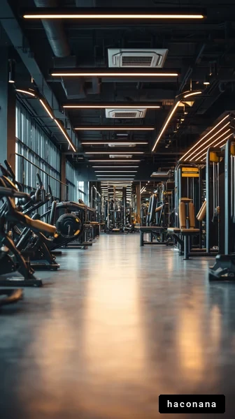 モダンなジムの内部