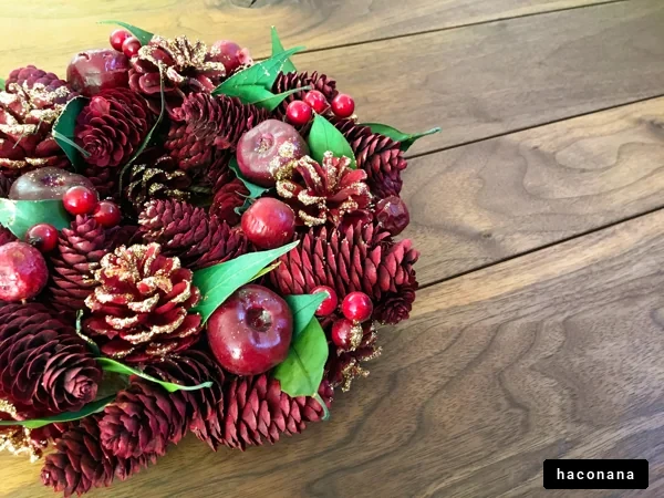 クリスマスリースの装飾