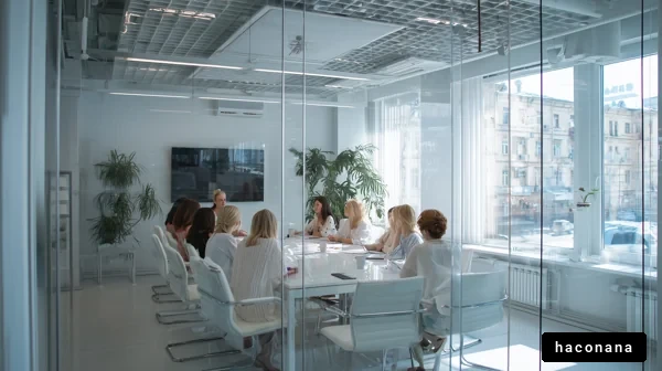 オフィスでの会議風景