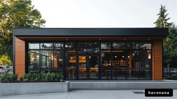 現代的なカフェの外観