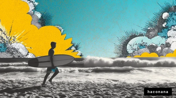 波とともに走るサーフィン