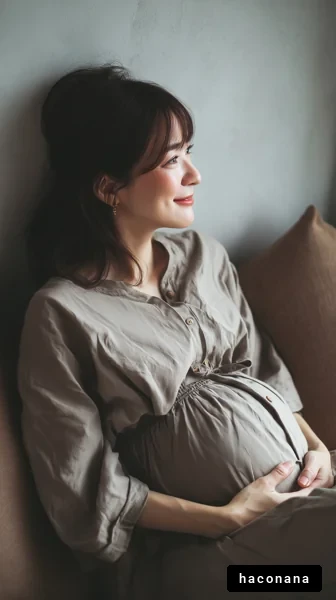 妊婦の笑顔と安らぎ