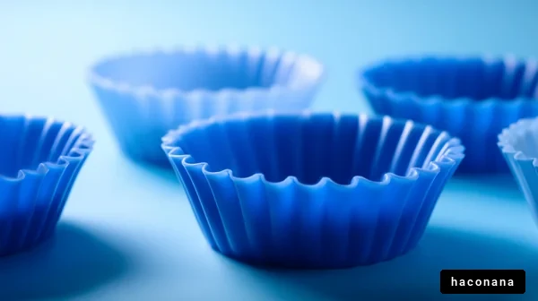 青いシリコンのカップ