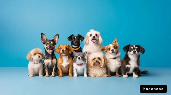 かわいい犬たちの集合写真