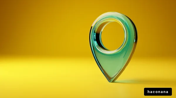 透明な地図のマーカー