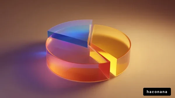 カラフルな円グラフのデザイン