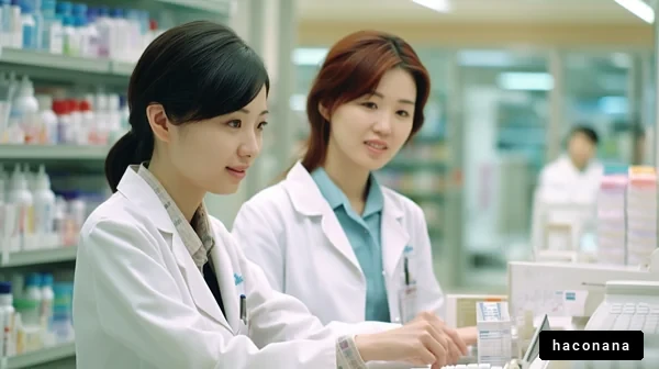 薬局で働く女性たち