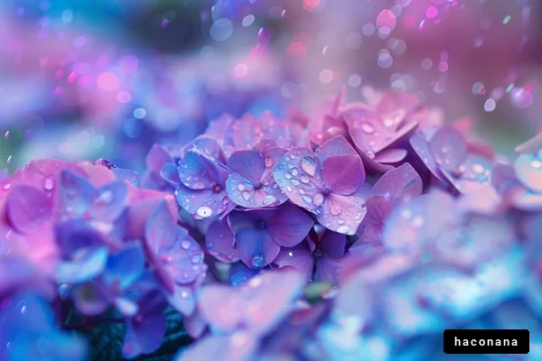 美しい紫陽花の花