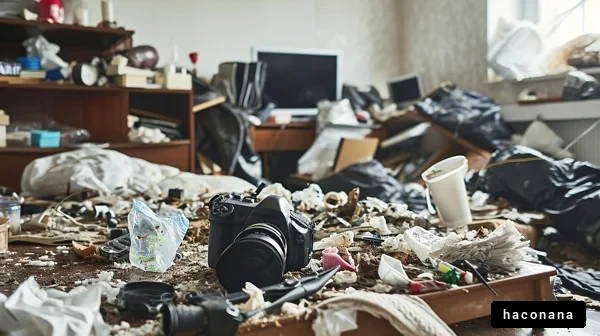 乱雑な部屋の風景
