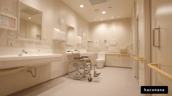 バリアフリーの洗面所