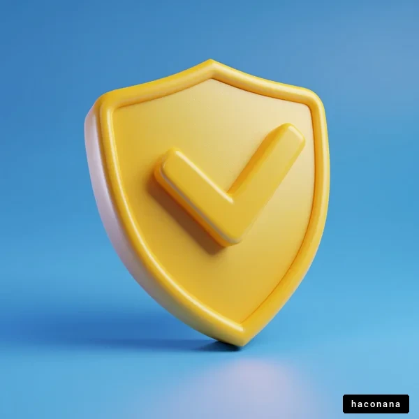 チェックマークの盾のアイコン