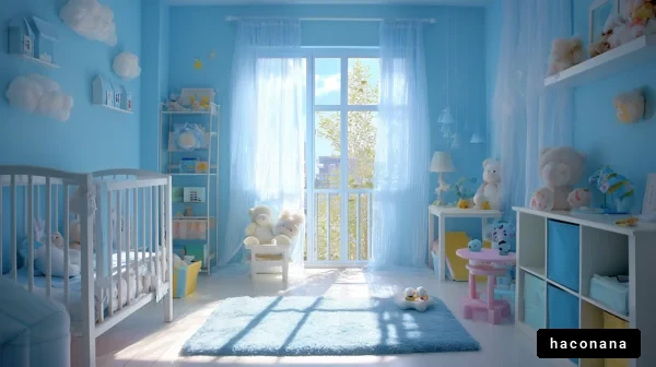 明るい子供部屋の風景