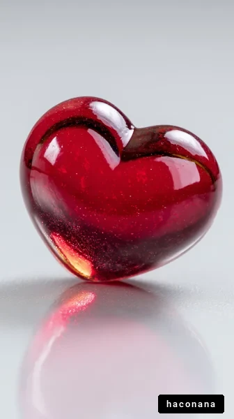 赤いハートの装飾品