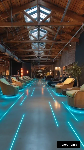 現代的なカフェの内部