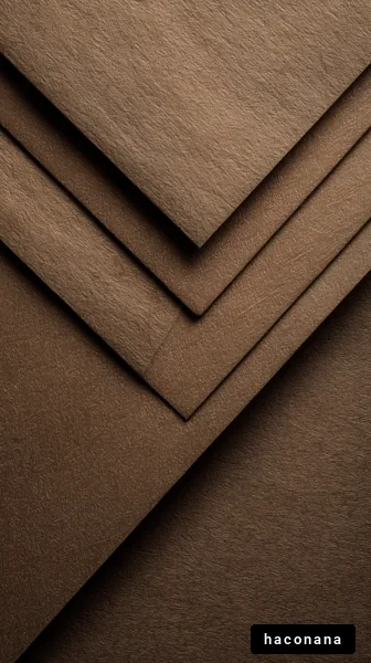 重ねた茶色の紙