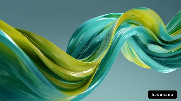 流れる色の抽象アート