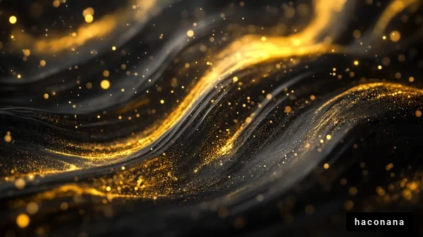 輝くゴールドの抽象