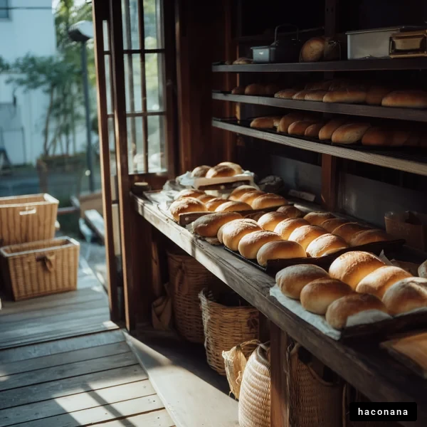 パンが並ぶ温かい店内