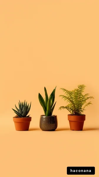 カラフルな観葉植物のビジュアル