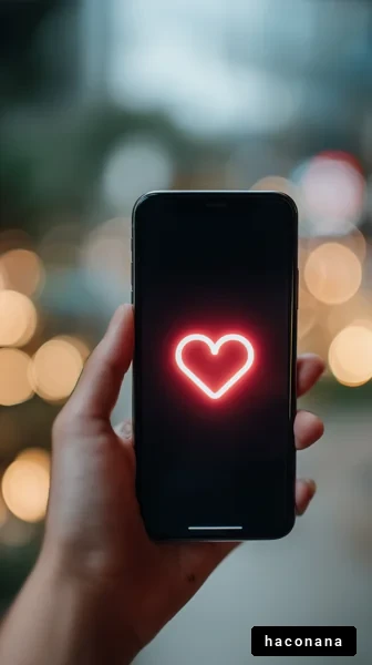 スマホとハートのイメージ
