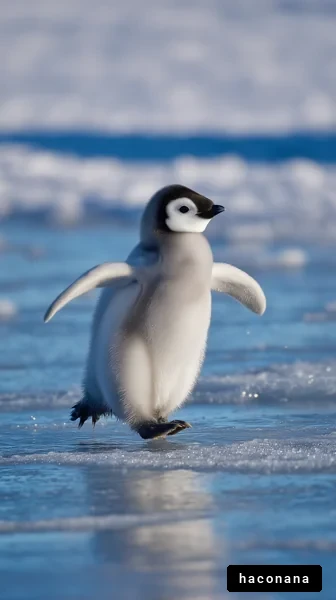 可愛いペンギンのヒナ