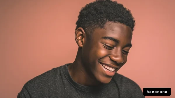 笑顔の少年のポートレート