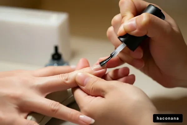 ネイルケアのシーン