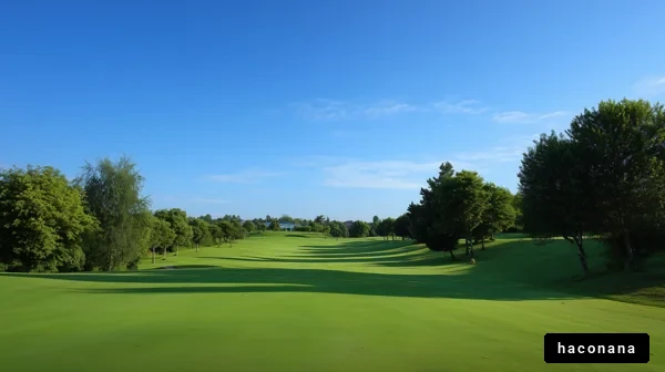 緑豊かなゴルフコースの風景