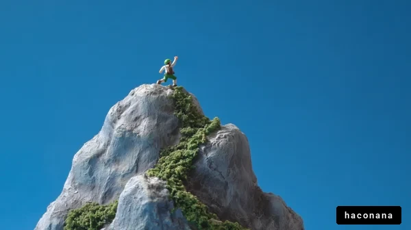 山頂での冒険者