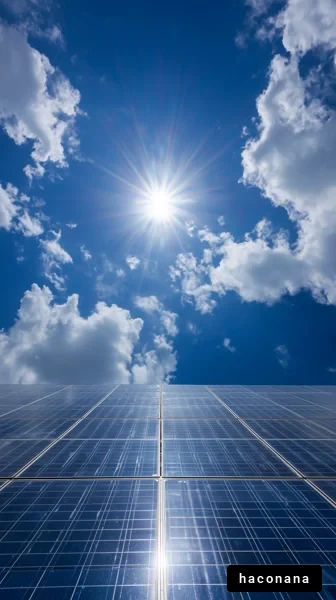 太陽光発電パネルの景色