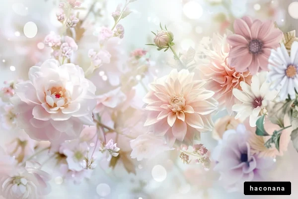 優雅な花々のアレンジメント