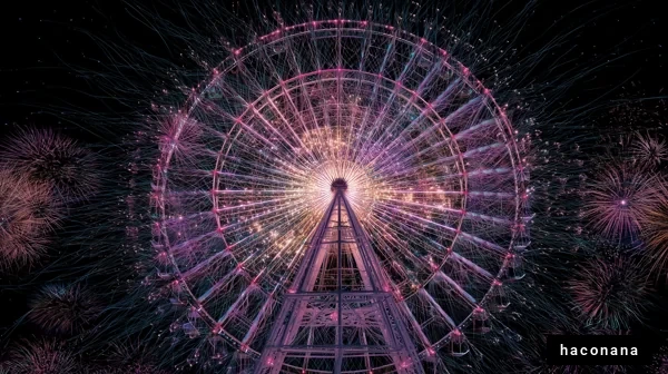 夜空に彩る観覧車