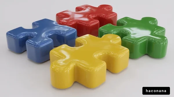 カラフルなパズルピース